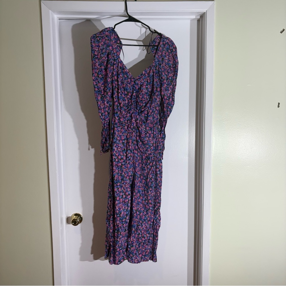 Zara Multicolor Floral Long Sleeve Dress
